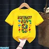 Summer Kawaii Kids 2-9th Birthday Master Builder Block Building Boys Cotton Tshirt Cute Children Tshirt Boys Tshirt Top 4