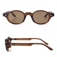 Rétro petites lunettes De soleil ovales femmes marque Design Rivet bleu coquille De tortue lunettes De soleil en plein air hommes nuances femme UV Oculos De Sol 4
