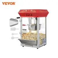 VEVOR Commercial Popcorn Machine, 8/12 Oz Kettle, Countertop Popcorn Maker ,Theater Style Popper with 3-Switch Control , Red 1