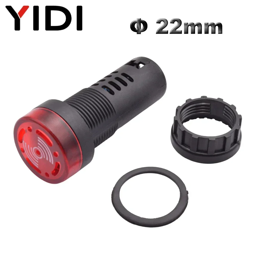 LED 플래시 표시기 경고등, AD16 22SM 패널 마운트, 경고 신호 램프, 적색 녹색, 12V, 24V, 110V, 220V, 22mm