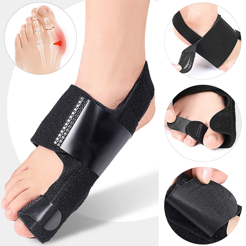 

1 Pair Hallux Valgus Corrector Belt Thumb Straightener Big Toe Separator Bunion Orthotics Splint Elastic Band Pedicure Tool