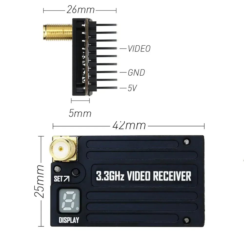 RUSHFPV 3.3G 4W VTX Supports IRC Tramp Protocol 7-30V Video Transmitter &  3.3GHz Glasses VRX Module For RC FPV Long Range Drone - AliExpress