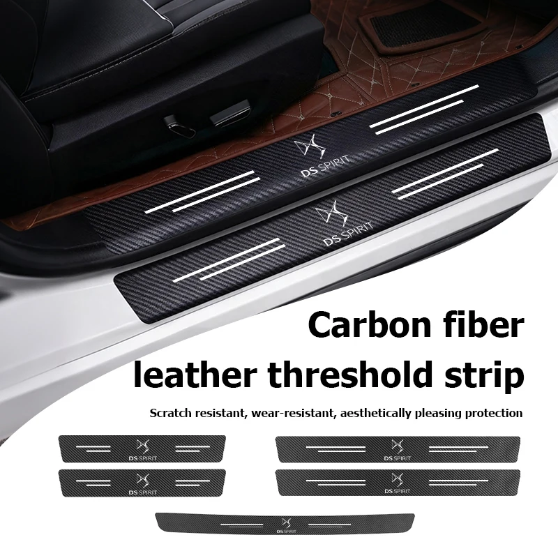 Carbon Fiber Anti-Scratch Car Sill Protection Strip Sticker