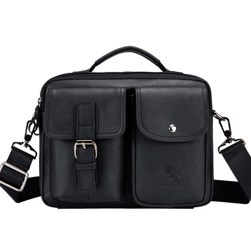 

Мужская сумка-Кроссбоди из натуральной кожи, с двойной молнией