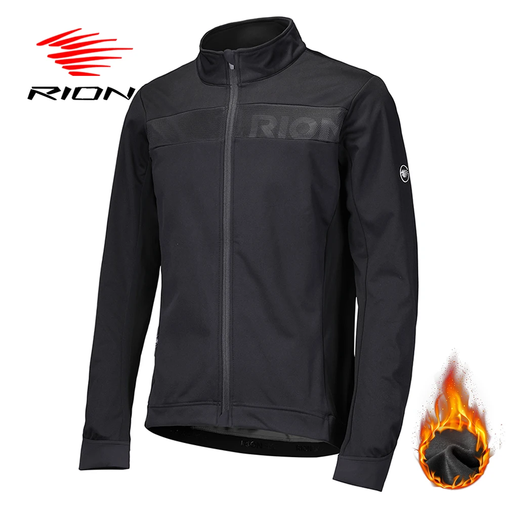 RION Windbreaker Thermal Cycling Jacket Man Winter Bicycle Clothing Windshield MTB Reflective Bike Jackets for Men Maillot cycling jacket cycling clothes reflective jacket