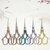 Retro Craft Scissors Stainless Steel Square Handle Household DIY Embroidery Thread Scissors For Sewing Cutting Cloth 1
