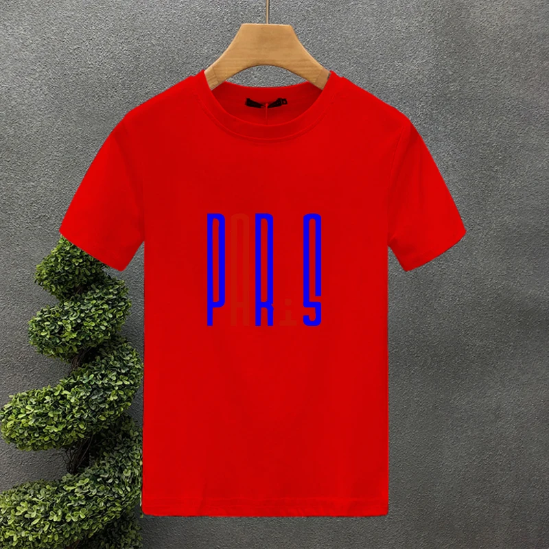 T-shirt uomo oversize in cotone con stampa paris stile estate_voghion.com