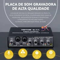 Teyun Q-24 Universal Professional Audio Interface USB Computer Arranger Sound Card With Monitor Electric Guitar Live Recording 2