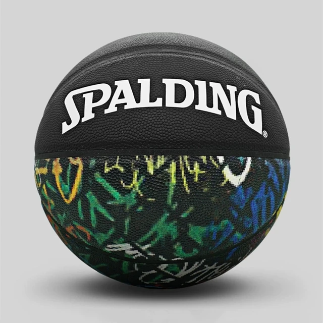 Spalding Fast S Highlight Basketball Size-7 ( Black/Gold)