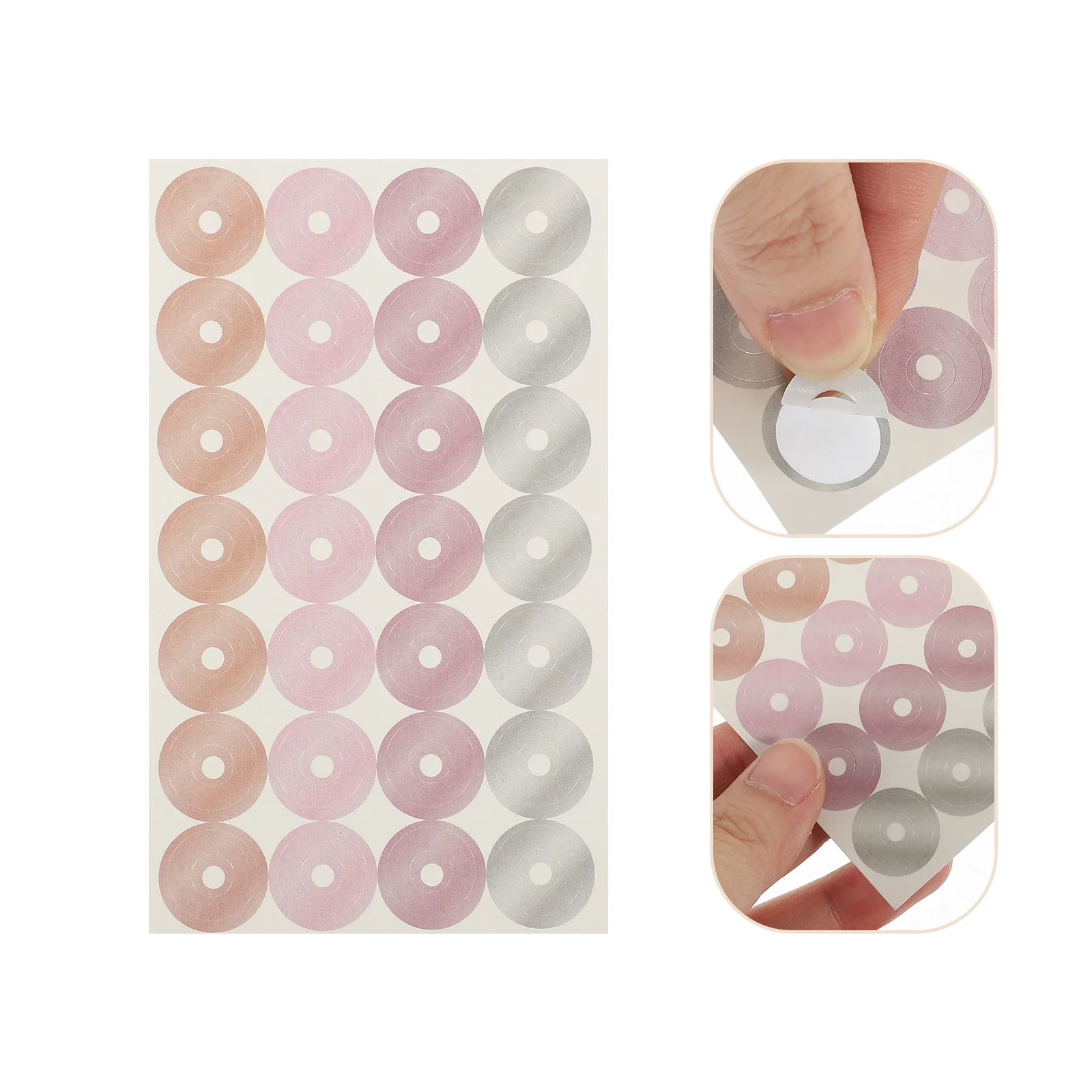 

16 Sheets Loose-leaf Paper Patch Hole Protection Sticker Repair Punch Reinforcement Label Note Round Reinforcements Office