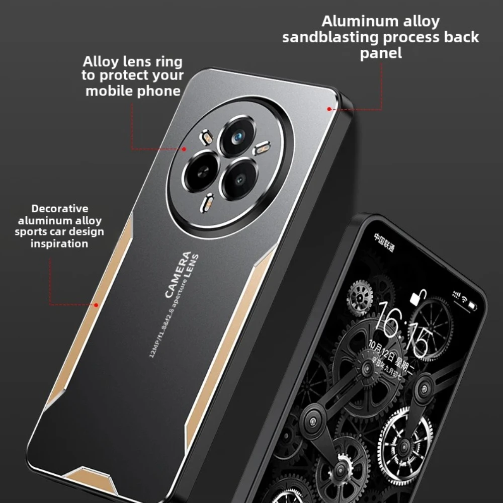 Luxury Aluminum Alloy Metal Matte Back Case with Cold Skin Feel - Shockproof Protective Phone Cover