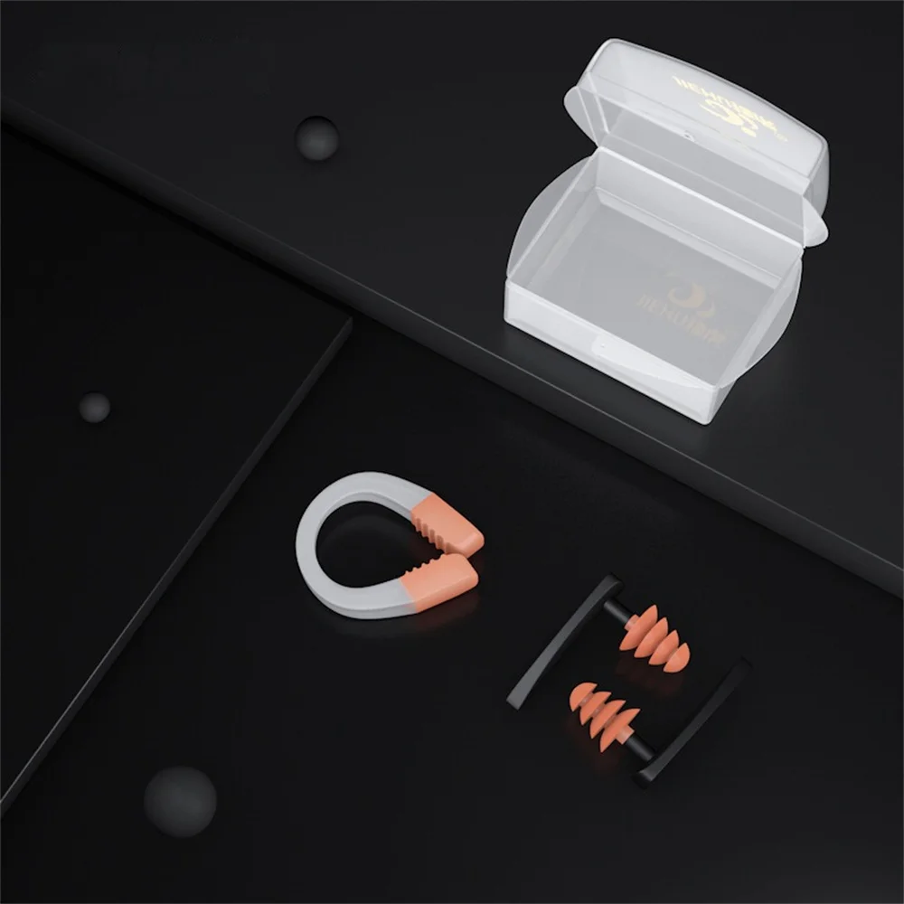 

Waterproof Earplugs Comfortable Fit Silicone Diving Gear Small And Light Mushroom Design Swimming Equipment Earplugs Nose Clip