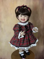 BZDOLL New Face Mila 55 CM Full Silicone Body Realistic Reborn Baby Can Stand Girl Doll Princess Toddler Bebe Birthday Gift 1