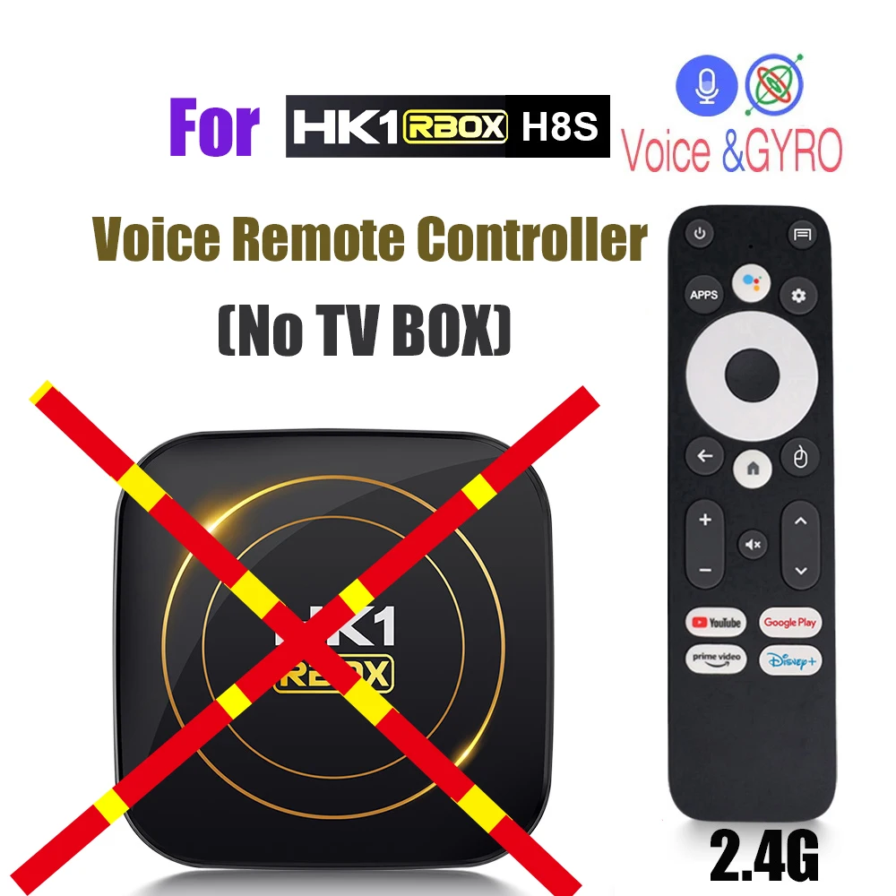 HK1 RBOX K8 셋톱박스 범용 교체 리모컨: 자이로 및 구글 어시스턴트가 탑재된 2.4G 에어 마우스, 광범위한 모델 호환성