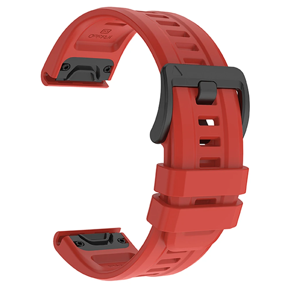 Enhanced Silicone Watch Strap - QuickFit 26/22mm Adjustable Band in Sleek Design