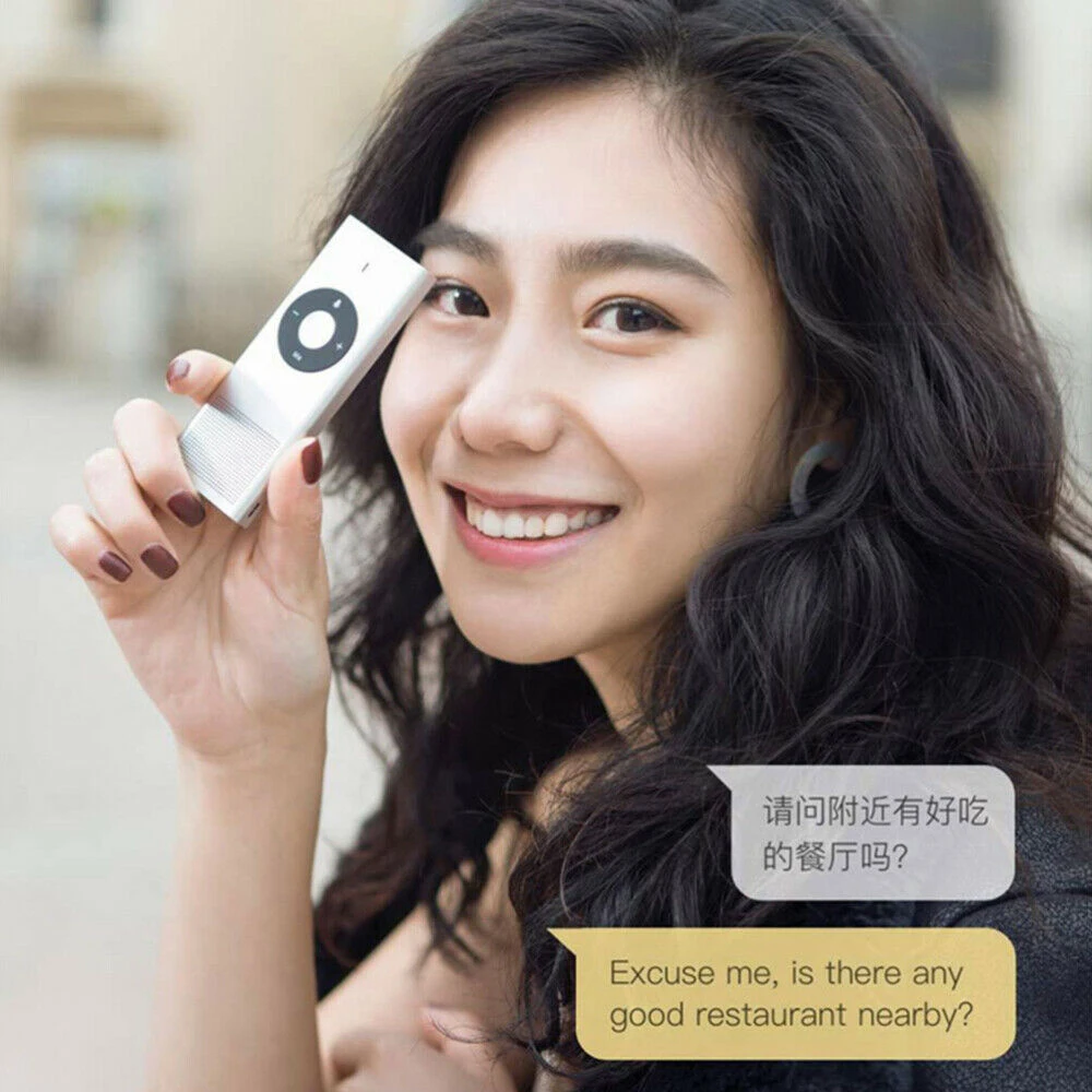 2022 New Smart Instant Wifi Voice Translator Portable AI Translator Real Time 14 Languages Microsoft Translator Learning Travel