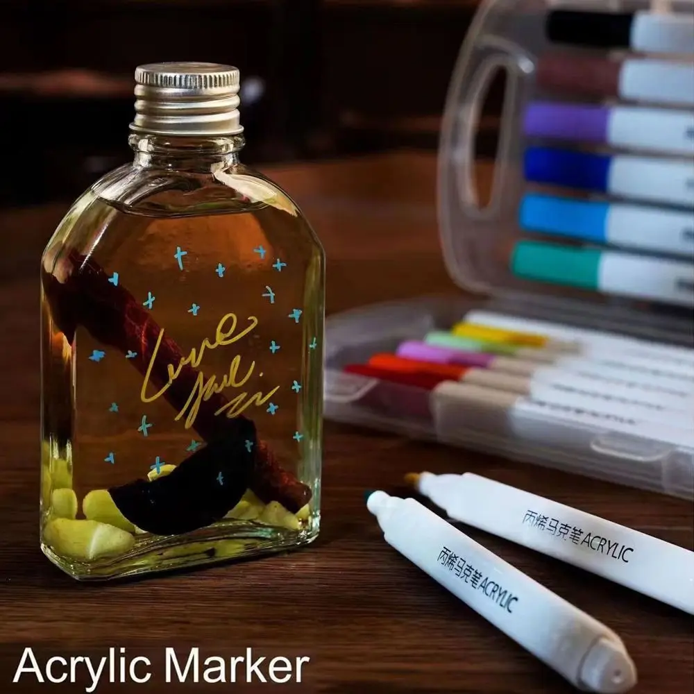 12Pcs/Set Golf Club Color Changing Pen Acrylic Ink Pen With Strong Sunscreen Waterproof Covering Power Golf Accesoires