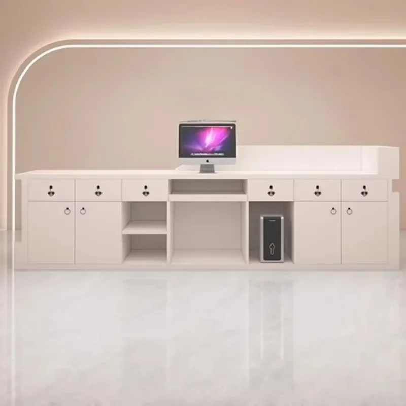 Beauty Institute Reception Desks Clothes Store Hairdressing Restaurant Reception Counter Modern Luxury Empfangstheke Furniture