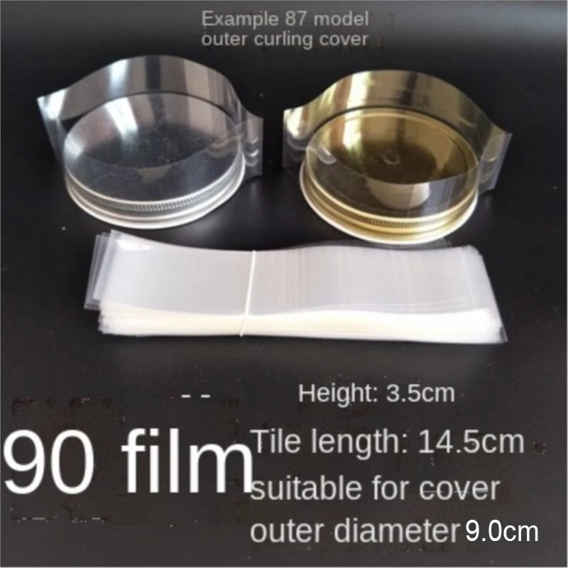 400pcs/lot Pvc Transparant Heat Shrink Bands For Water Proof Sealing Film Diameter 90mm X Height 35mmx Laid Flat Width 145mm