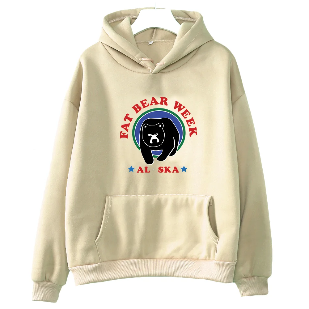 

Fat Bear Week Festival Printing Clothing Autumn Winter Fleece Sweatshirt Prevalent Men/women Casual Pullovers Graphic Hoodies
