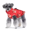 Christmas Dog Costume For Winter Festival Party Pet Jacket For Small Medium Dogs New Year Snowman Print Dogs Outfits With D-ring 2