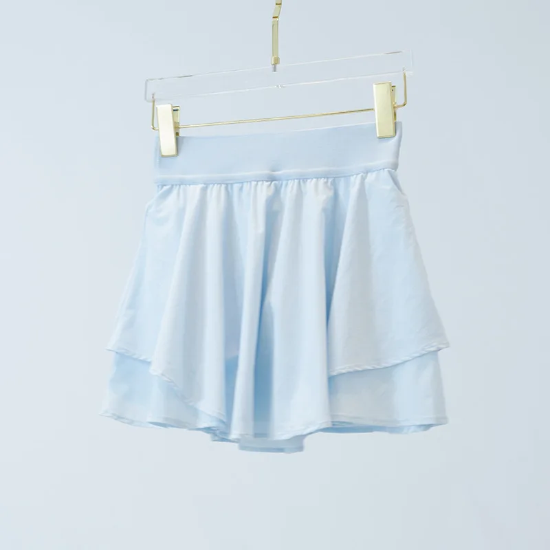 Summer Yoga Women's Sports Tennis Skirt Thin Outer Wear Safety Pants Cloud Skirt Thin Anti-slip