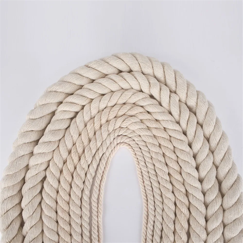 Macrame Cord 1/2/3/4/5/6/8/10/12mm Natural Cotton Twisted Rope String DIY Craft Knitting Making Plant Hangers