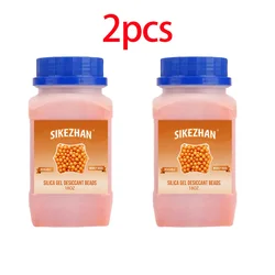 Waterproof Reusable Silica Gel Beads Moisture Absorber - 18oz Blue/Orange Bottle (Orange 18OZ - 2PCS)