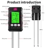6 in 1 Soil Detector Soil Tester pH Temperature Humidity Sunlight Air Moisture Nutrient Fertility Meter Gardening Tool 6