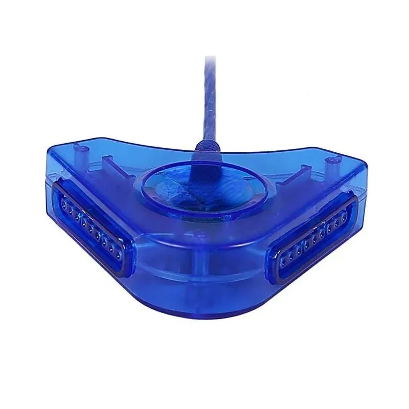 PS2 PC USB 게임 컨트롤러에 대 한 1 Pcs USB 듀얼 플레이어 변환기 어댑터 케이블 CD 드라이버