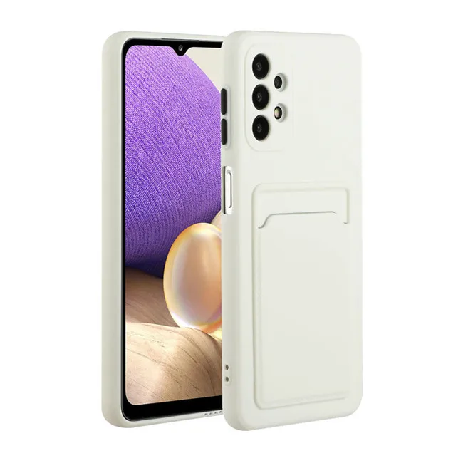 Luxury Soft Silicone Phone Case with Leather Card Slot - Premium Protection Cover