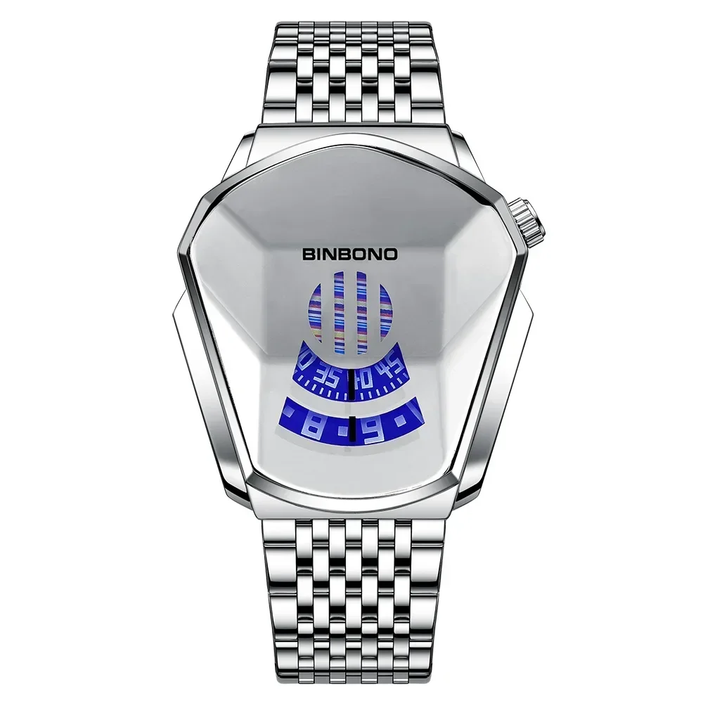 BINBOND Luxury Stainless Steel Men's Fashion Quartz Watch