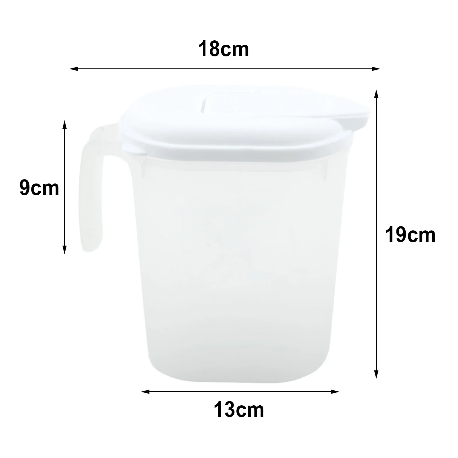 1pc 1.8Litre Plastic Jug With White Plastic Lid Water Juice Milk Drinks Container Summer Water Jug Large Capacity plastic juice jug,cold water jug