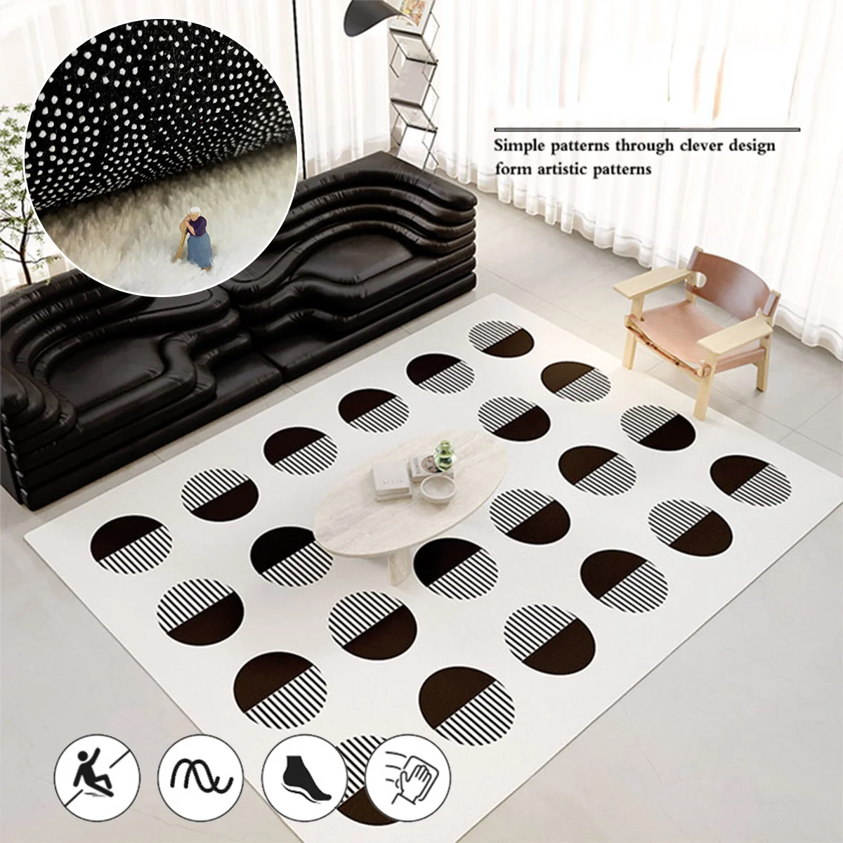 

Simple Cashmere Carpet Geometric Non-slip Bedroom Decor Bedside Carpets Living Room Large Area Rug Home Decoration Lounge Rugs