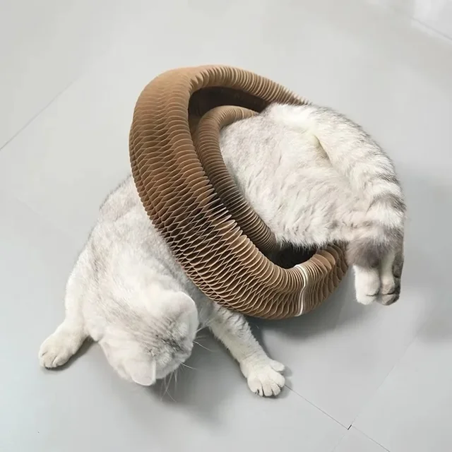 Pet Toy Organ Cat Scratch Board Strong Magnetic Design Foldable Decompression Cats Sharpening Claw Corrugated Scratching Board 4