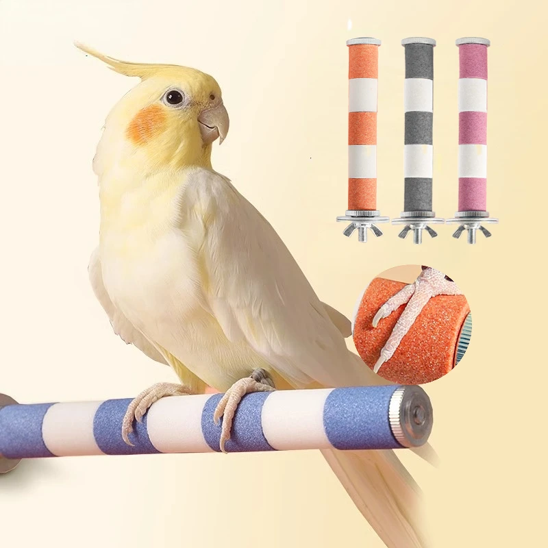 Pet Parrot Bird Claw Beak Grinding Perches Stand Rack Claw Grinding Stick 20/15/12CM Cage Pigeon Accessories bird cage accessories
