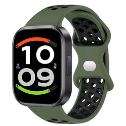 Two - Tone Breathable Silicone Strap - Replaceable Band for Mi band 10 Pro (3 Army Black)