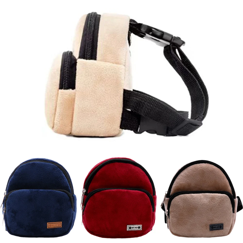 Outdoor Walking Cat Dog Carrier Schoolbag Flannel Pet Accessories for Small Dogs Yorkie Shih Tzu Self Backpack mascotas Products