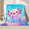 6 Sizes Cute Axolotl Printed Blanket Warm Soft and Comfortable Home Travel Blanket Sofa Bedding Cover Blanket Kids Gamer Gift 1