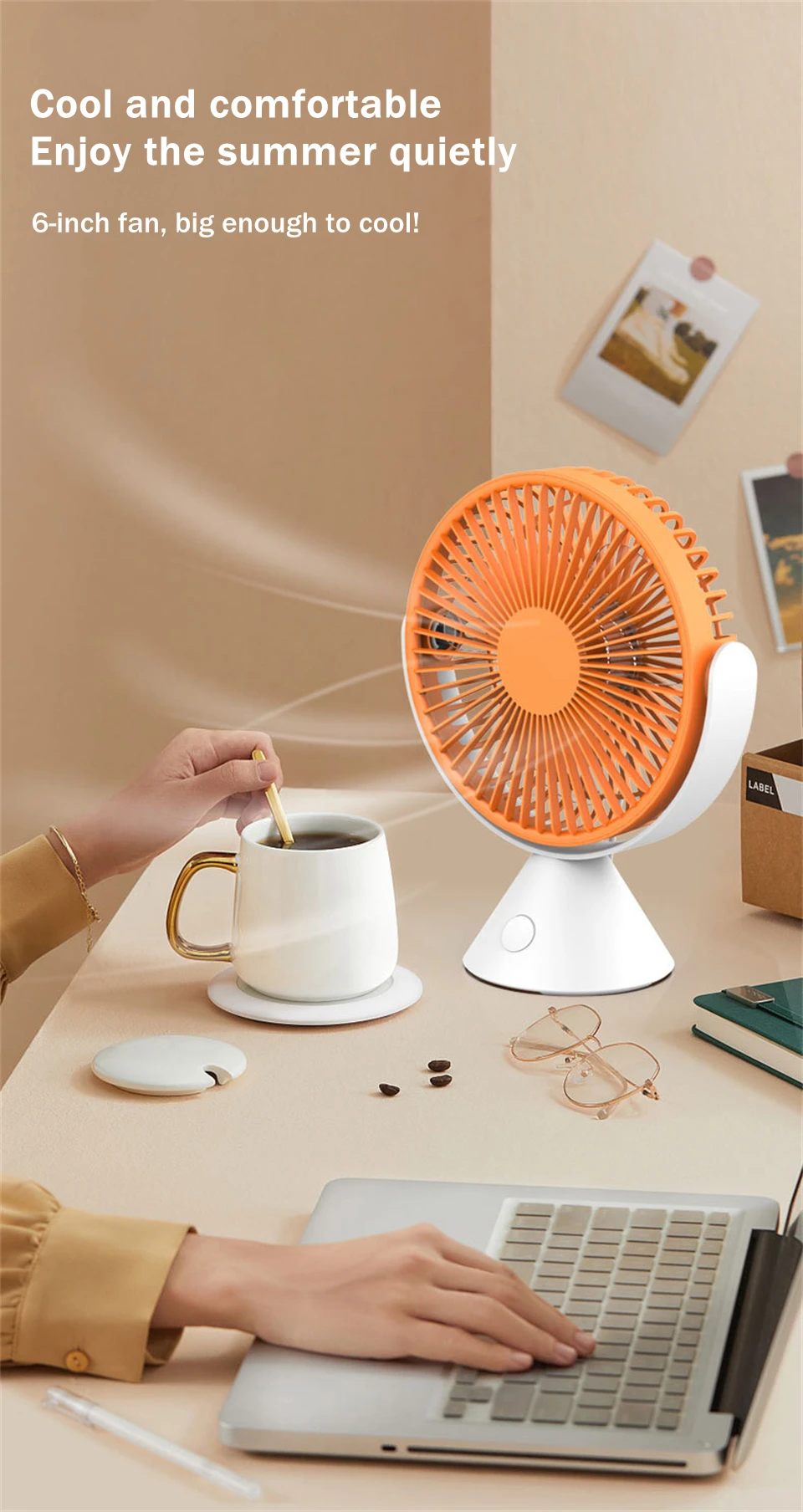 Xiaomi USB Rechargeable 4000mAh Battery Operated Wireless Air Cooling Table Fan description image 3