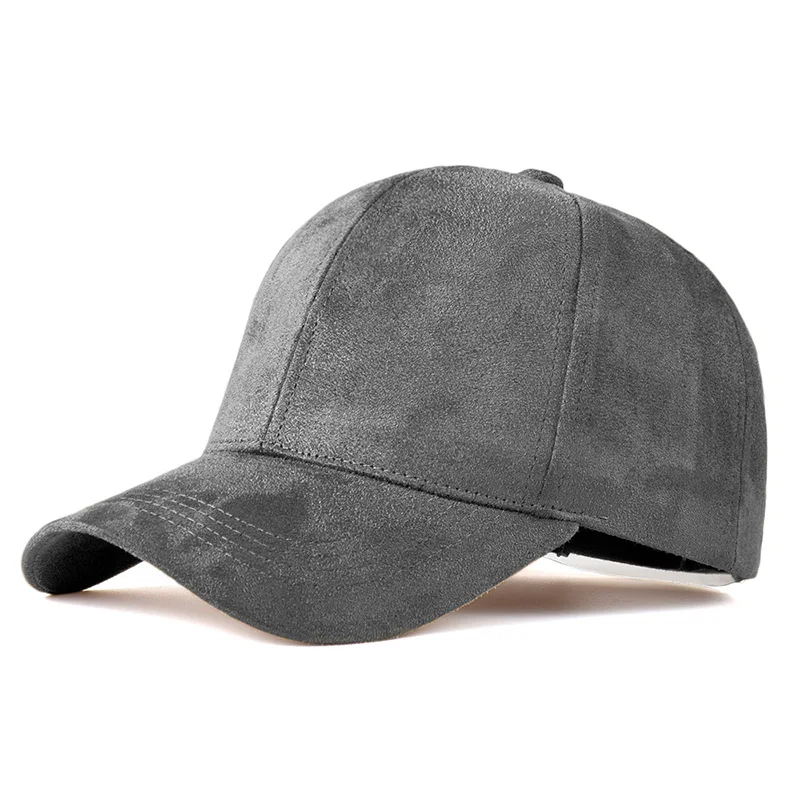Classic Faux Leather Suede Baseball Cap Corduroy Dad Caps Adjustable Casual Low Profile Dad-Hat 4
