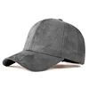 Classic Faux Leather Suede Baseball Cap Corduroy Dad Caps Adjustable Casual Low Profile Dad-Hat 4