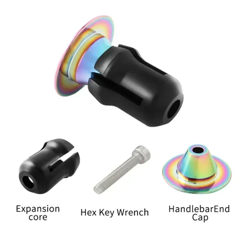 2PCS Bicycle Handlebar Bar End Plugs Caps Expansion Lock Plug Alloy Road Bike Handlebar Tape Outdoor Accessories