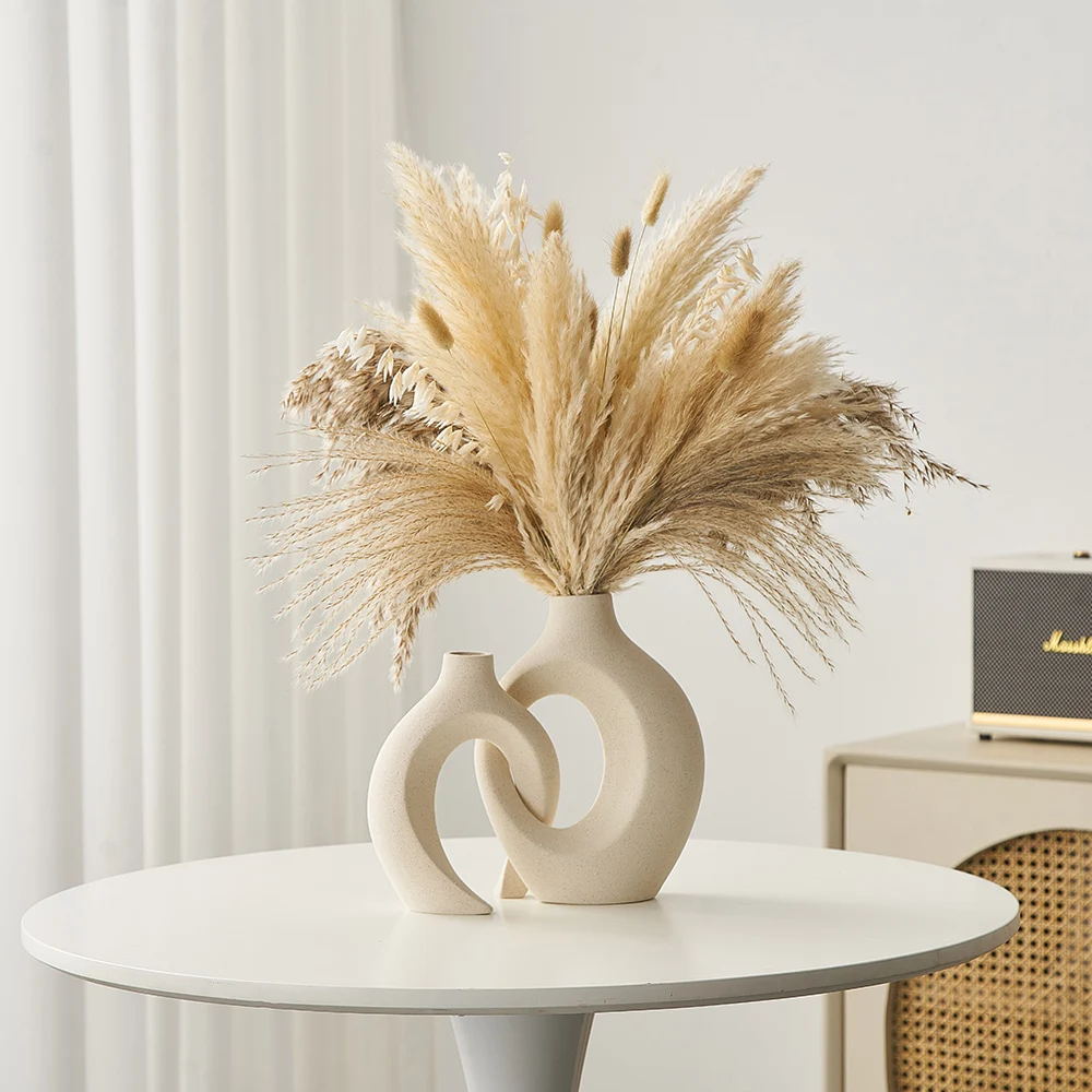 2Pcs modern desk vaso in ceramica vasi decorativi per la stanza di lusso  vaso di fiori decorazione della casa vaso interno ornamento da tavolo