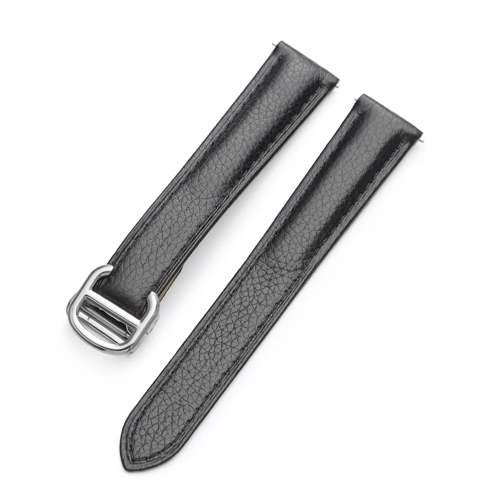 Genuine Leather Lychee Textured Watch Strap