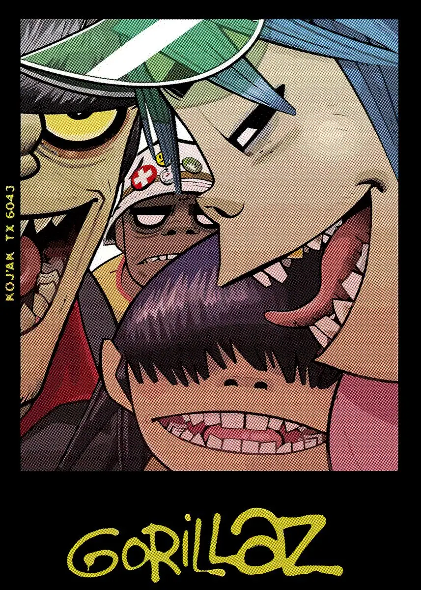 G-Gorillaz Virtual Rock Band Singer Canvas Art Poster - Music Album Cover Wall Decor