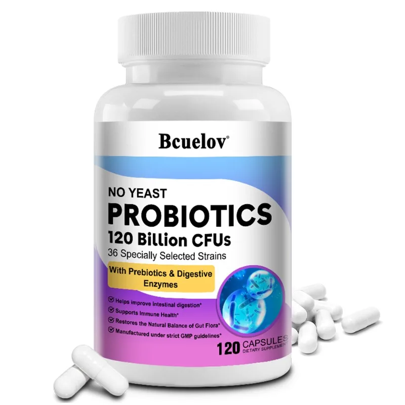 

Bcuelov Beneficial Probiotics Contain Digestive Enzymes for Gastrointestinal Balance, Digestion and Enhanced Body Protection