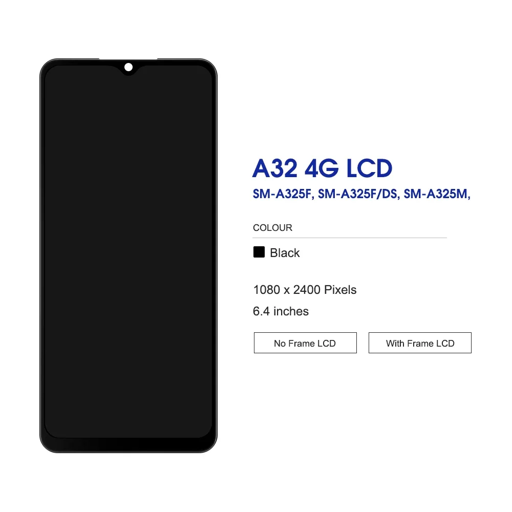 하이 퀄리티 LCD 디스플레이 프레임 터치 디지타이저 스크린, 삼성 A32 4G LCD, 삼성 A325 A325F SM-A325F DS