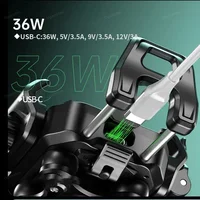 Shockproof Motorcycle Phone Holder 15W Wireless Charger & 36W USB C Fast Charging Motorbike Bicycle Bike Scooter Phone Stand - Image 2