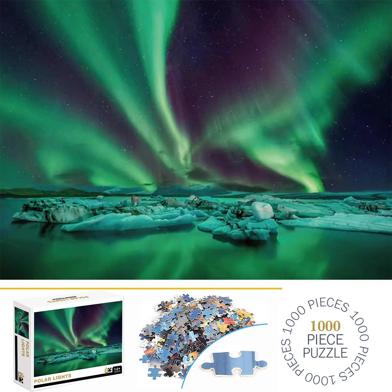 Polar Lights Jigsaw Puzzles for Adults Home Decor Games Family Fun Floor Puzzles Educational Toys for Kids 1000 Pieces jigsaw puzzles,wooden jigsaw puzzles,wooden puzzle toys,educational puzzles,mini jigsaw puzzle